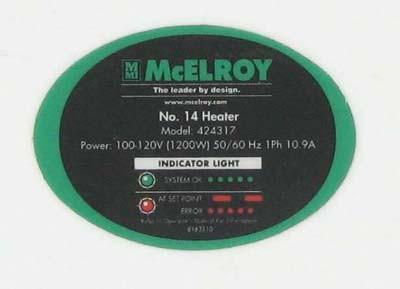 Model 424317 part no label