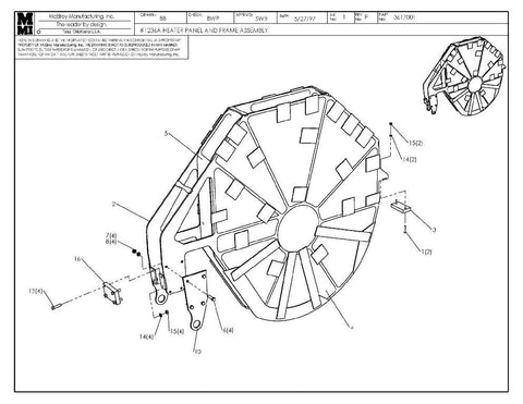 36 htr panel&frame assy