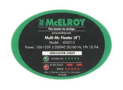 Model 424315 part no label