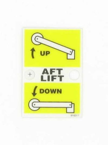 Aft lift label