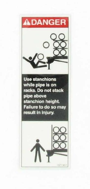 Polyhorse stanchn danger label