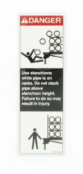 Polyhorse stanchn danger label