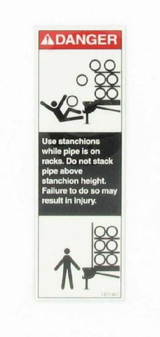 Polyhorse stanchn danger label