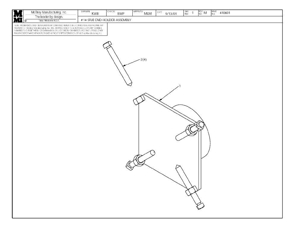 14 stub end holder assy