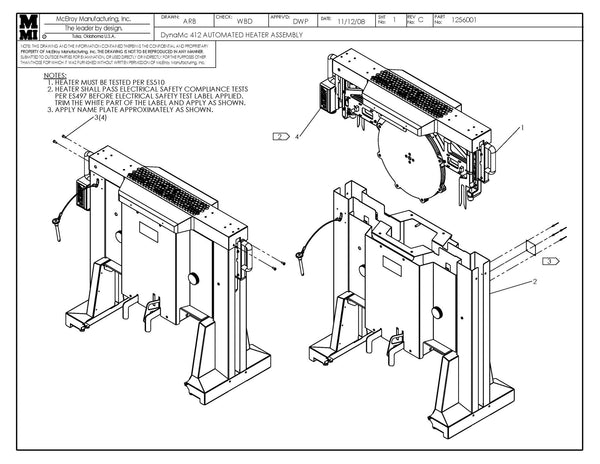 DM 412 AUTO 110-120V HTR ASSY
