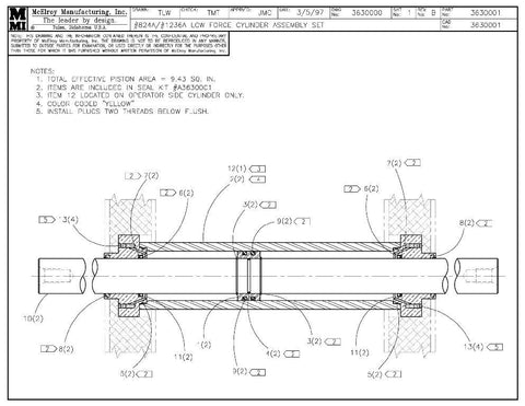 24/36 lf cylinder assy set