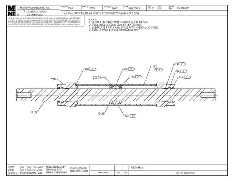 T500 iii mf cyl assy set (hv)