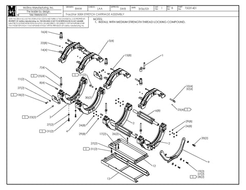 T500 II STRETCH CARRIAGE ASSY