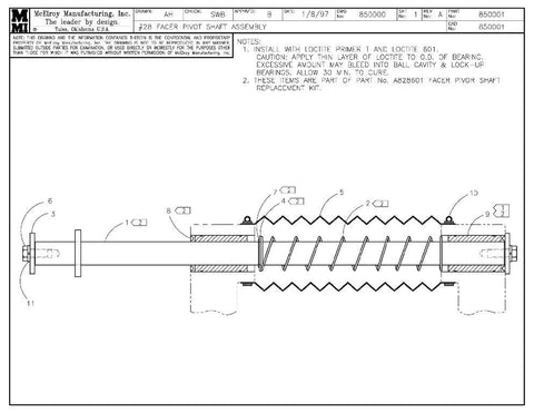 8 fcr pivot shaft assy