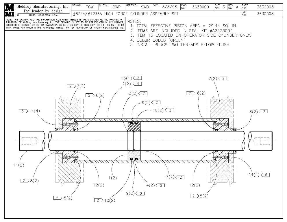24/36 hf cylinder assy set