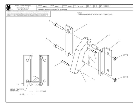 OPER PLATFORM LATCH ASSY