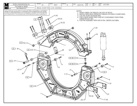 24 INNER FIXED JAW ASSY