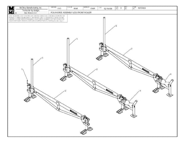 Polyhorse asy less frnt roller
