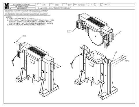 DM 250 AUTO 110-120V HTR ASSY