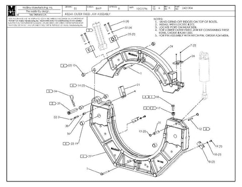 24 outer fixed jaw assy