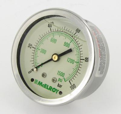 1500psi/bar pressure gauge
