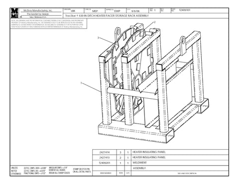 T630 DITCH HTR/FCR STR RCK ASY