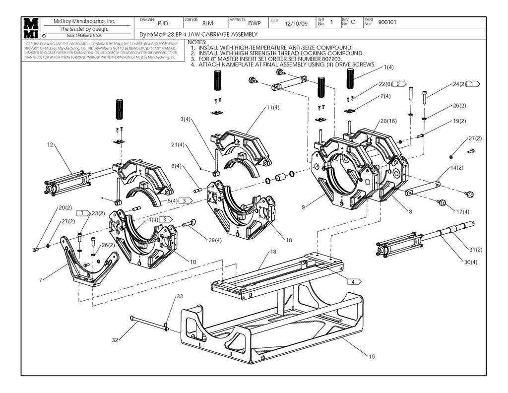 Dynamc 28 ep 4 jaw crg assy