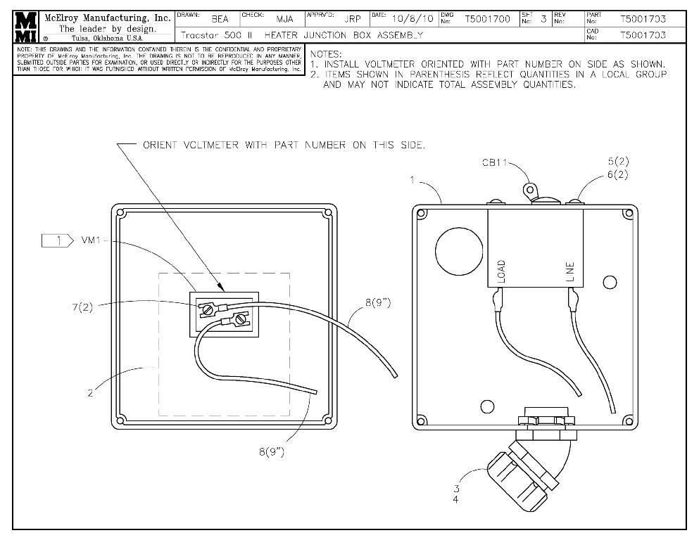 T500 ii gfci htr jct box assy