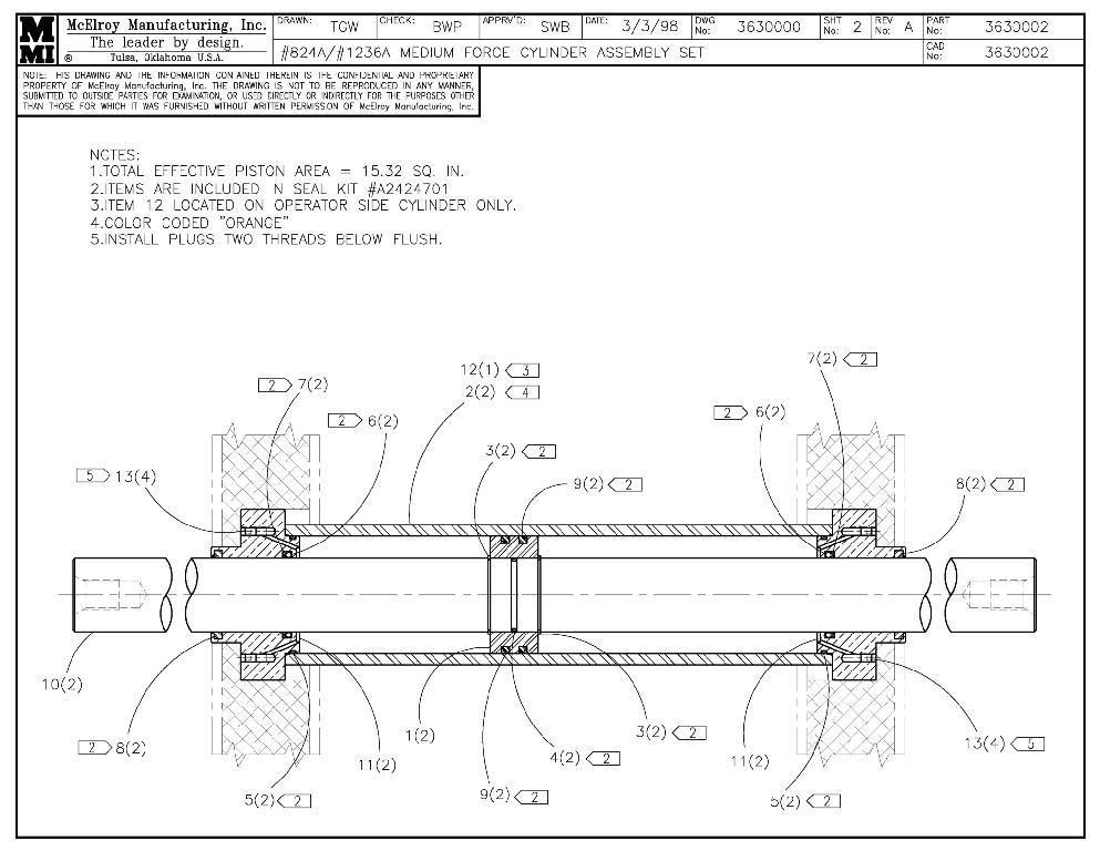 24/36 mf cylinder assy set