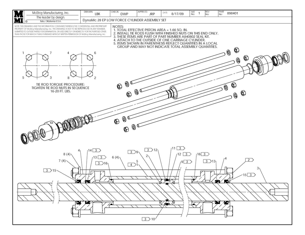 DYNAMC 28 EP LF CYL ASSY SET