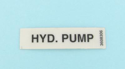 Hyd pump label