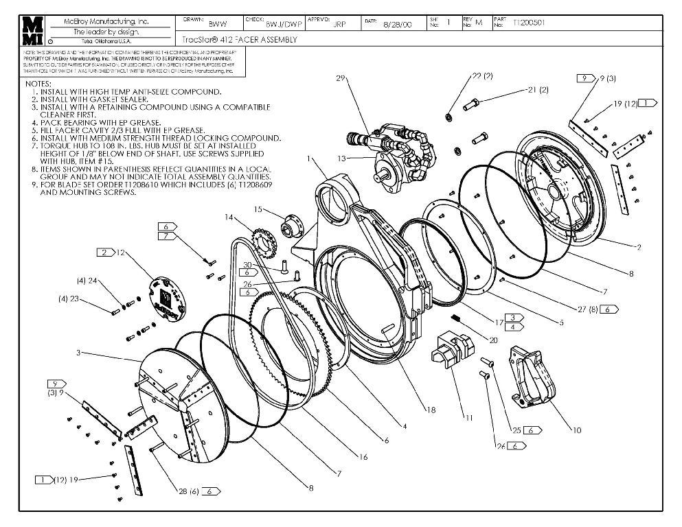 T412 facer assy
