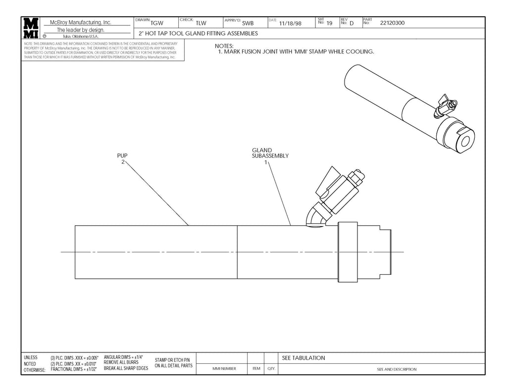 2IPS DRS8100 HTT GLAND FTG ASY