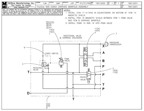 T900 COACH CARRIAGE MFLD ASSY