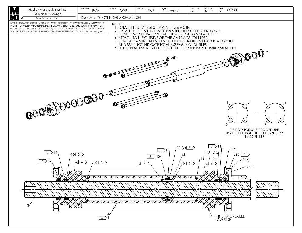 Dynamc lf cyl assy set