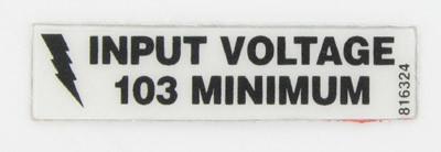 103 min input voltage label