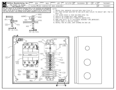 T900 contactor box assy
