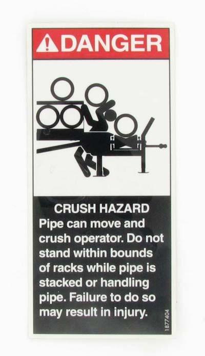 Polyhors crush hazd danger lbl