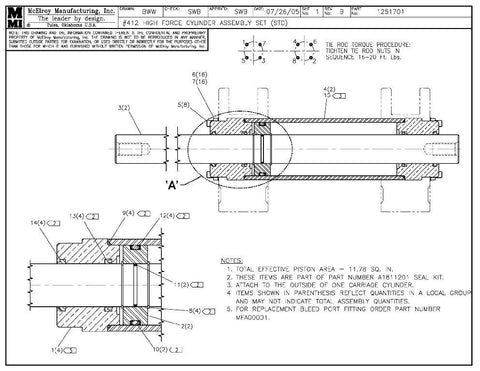 12 hf cylinder assy set