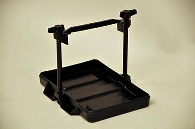 Battery hold down tray