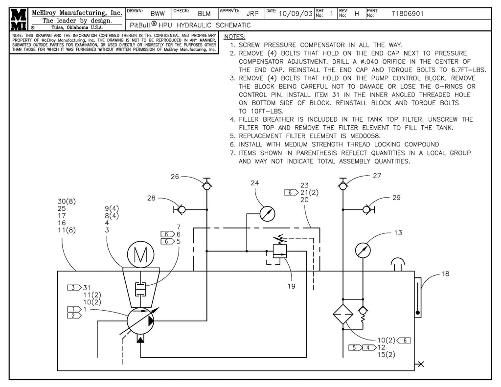 PB HPU HYDRAULIC SCHEM