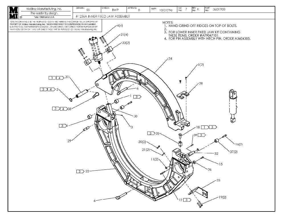 36 INNER FIXED JAW ASSY