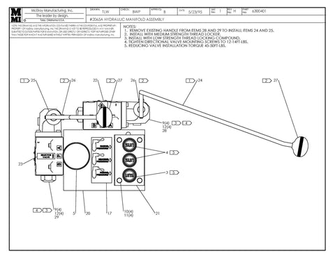 65 hydraulic manifold assy