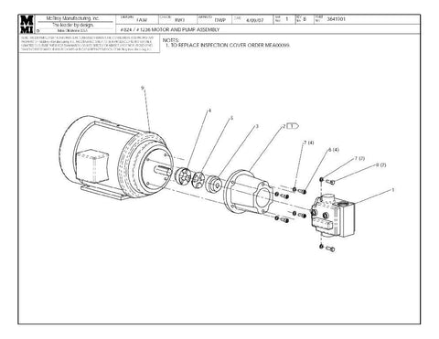 24/36 motor & pump assy