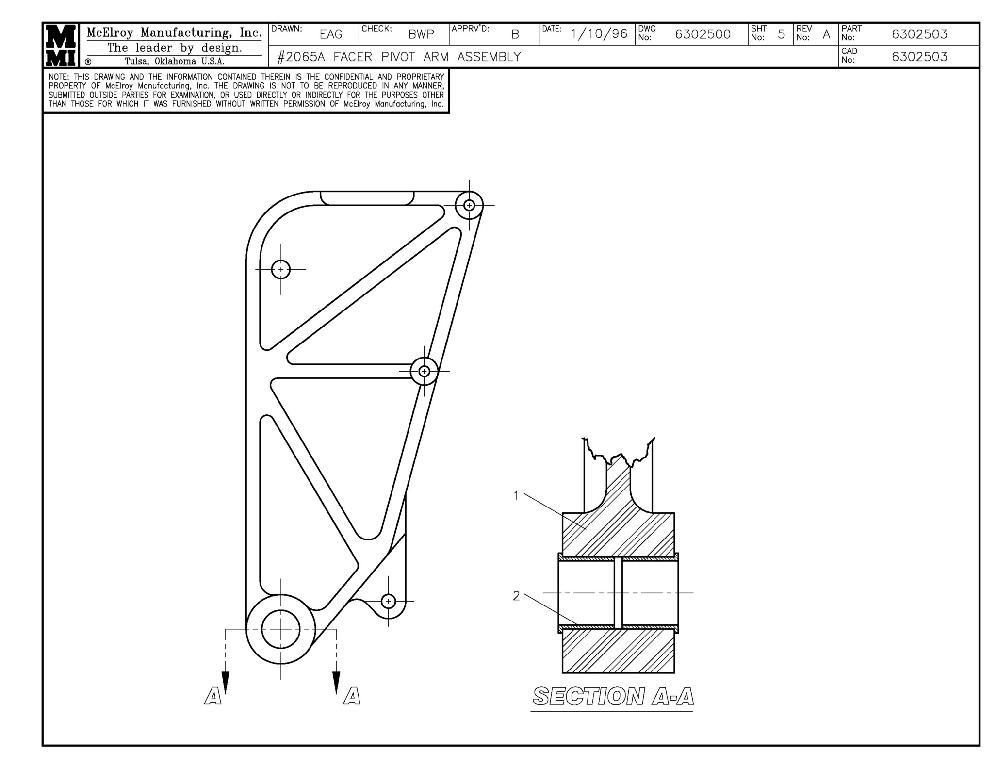63 fcr pivot arm assy