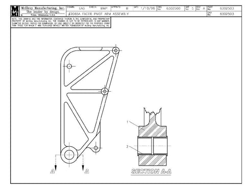 63 fcr pivot arm assy