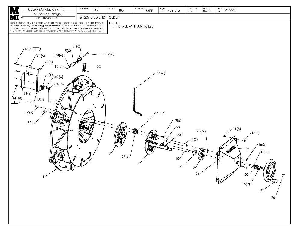 36 sc stub end holder
