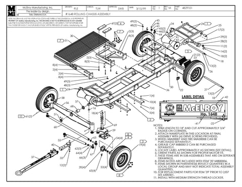 48 ROLLING CHASSIS ASSY