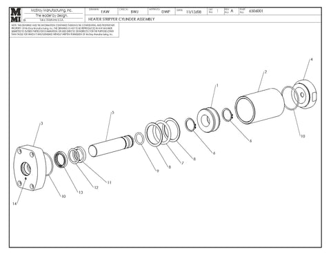 HEATER STRIPPER CYLINDER ASSY