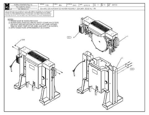 Dm 250 auto 220-240v htr assy
