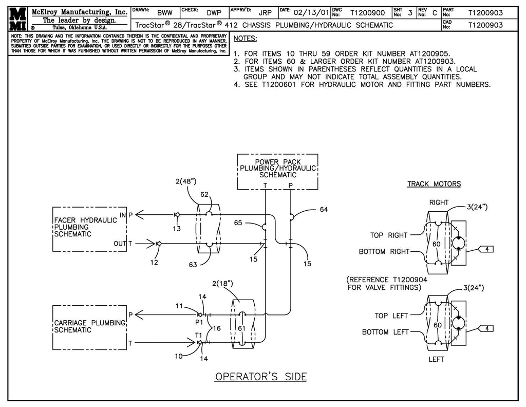 CHASSIS PLB/HYD SCHEM