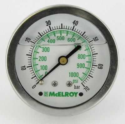 1000psi/bar pressure gauge
