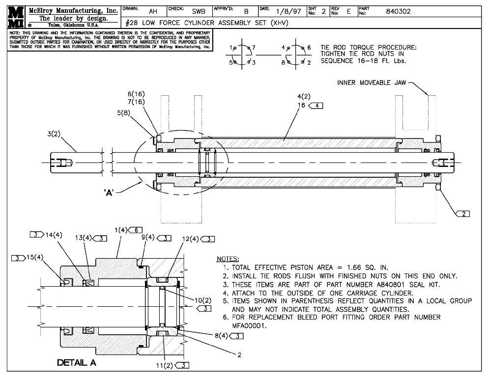 8 lf cylinder assy set