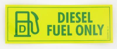 Diesel fuel only label