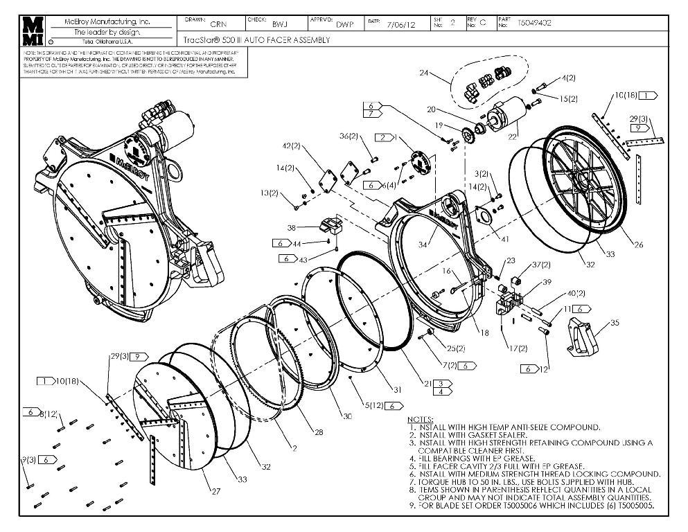 T500 iii auto facer assy